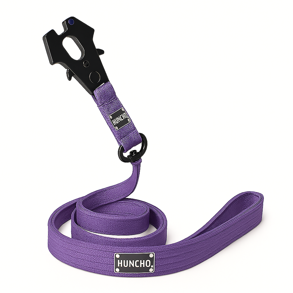 Purple Leather Lead 1.2m