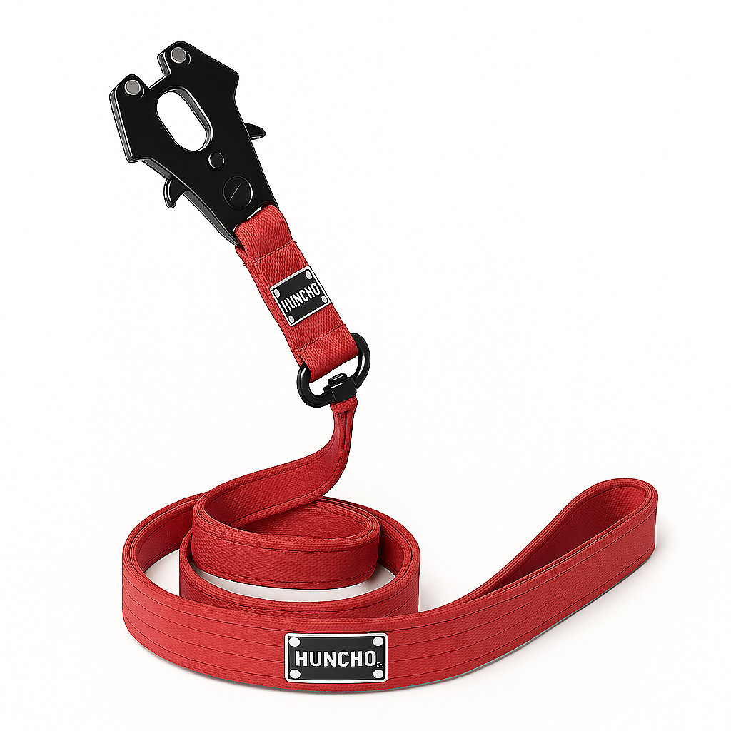 Ruby Red Leather Lead 1.2m